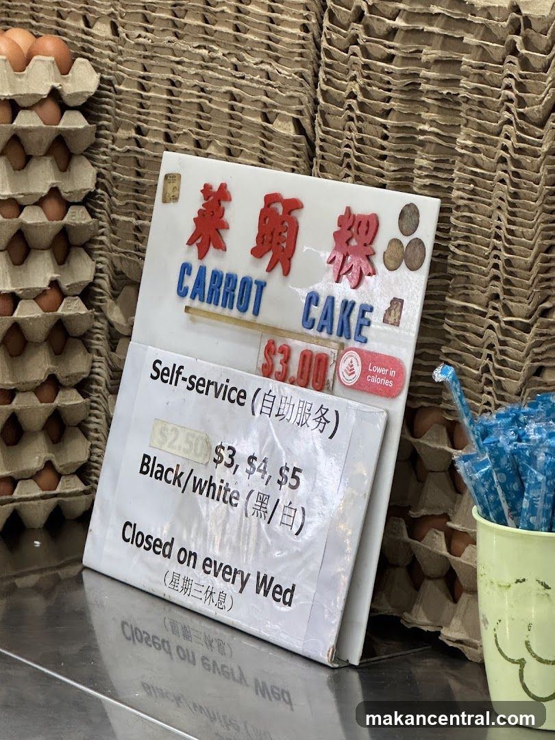 Carrot Cake Menu