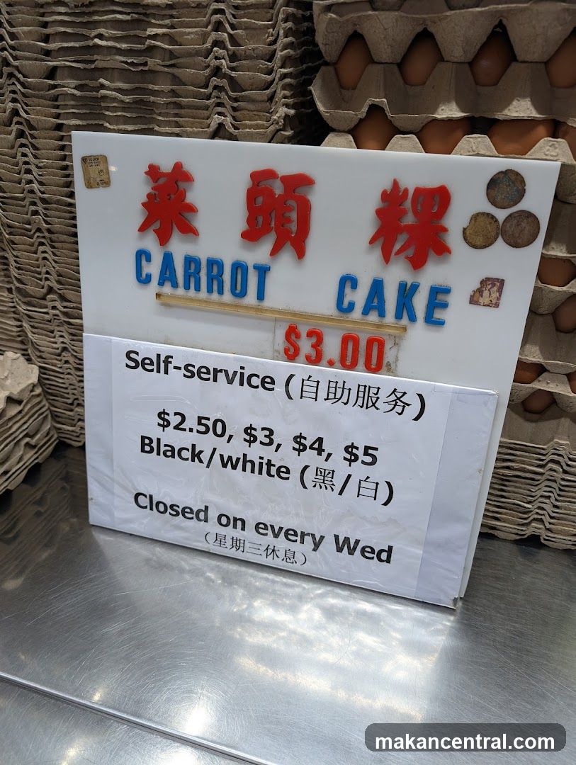 Carrot Cake Menu