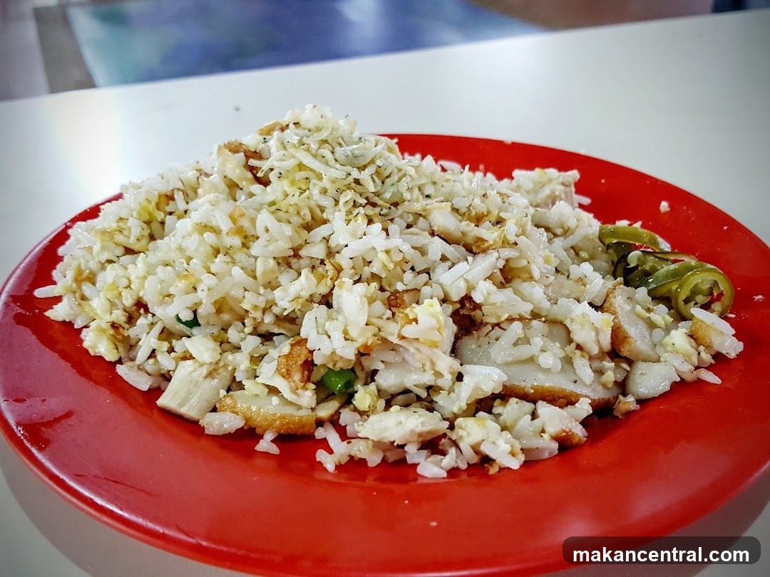 Fried Rice with Sliced Jalapenos
