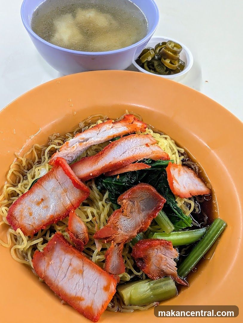 Char Siu Noodles with Soup and Pickled Jalapenos