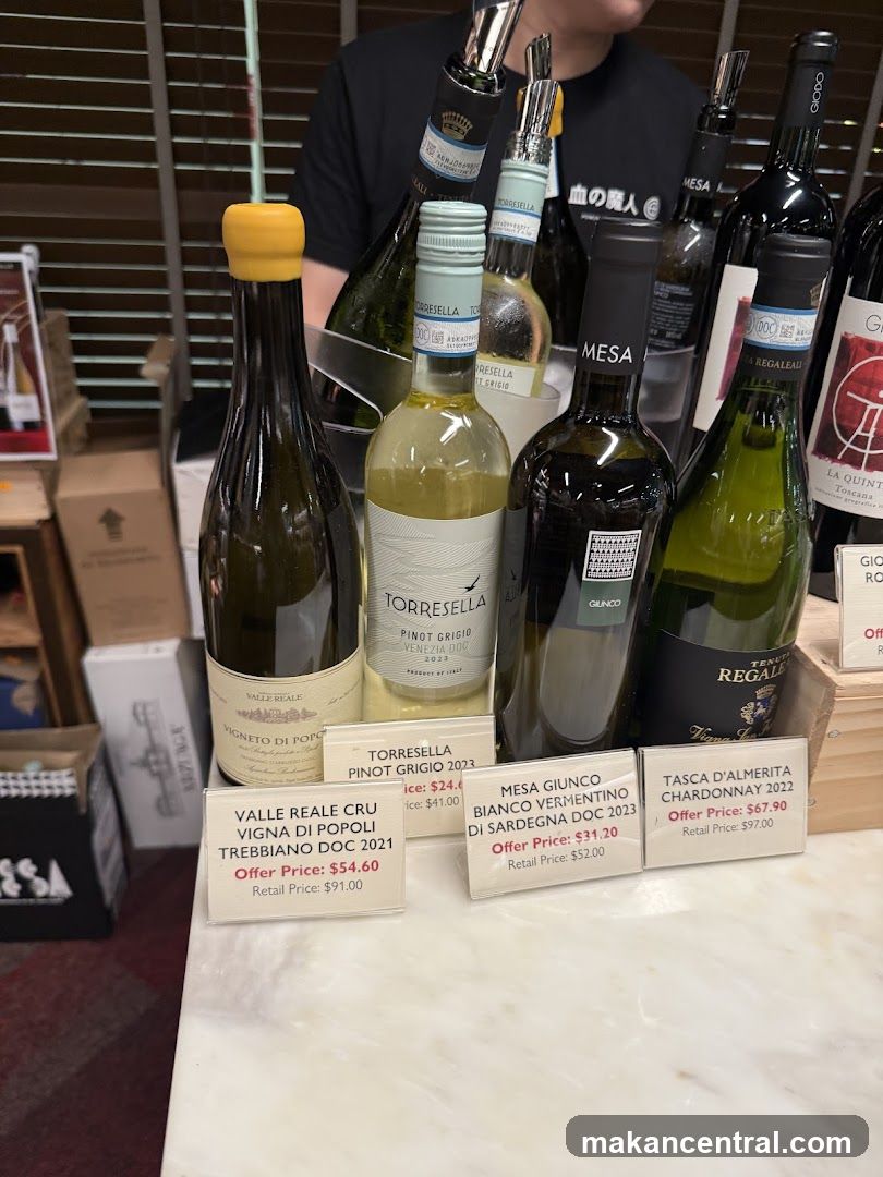 Wine Bottles with Price Tags