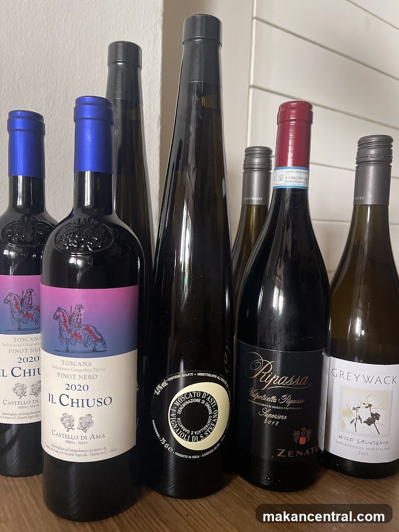 Assortment of Wine Bottles