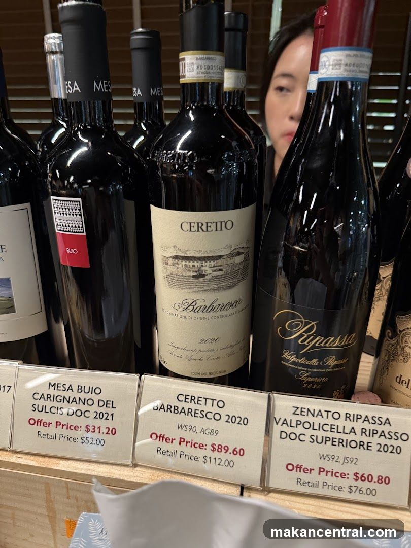 Wine Bottles with Price Tags