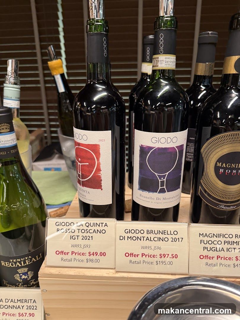 Wine Bottles with Price Tags
