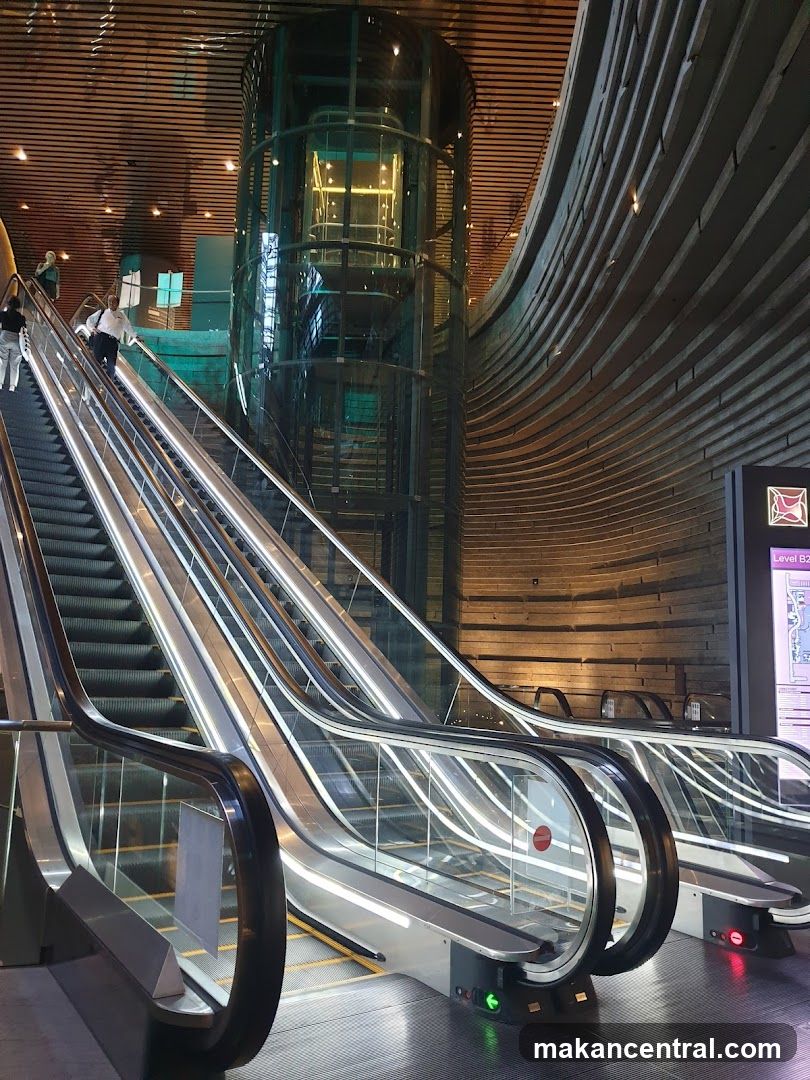 Escalators and Glass Elevator