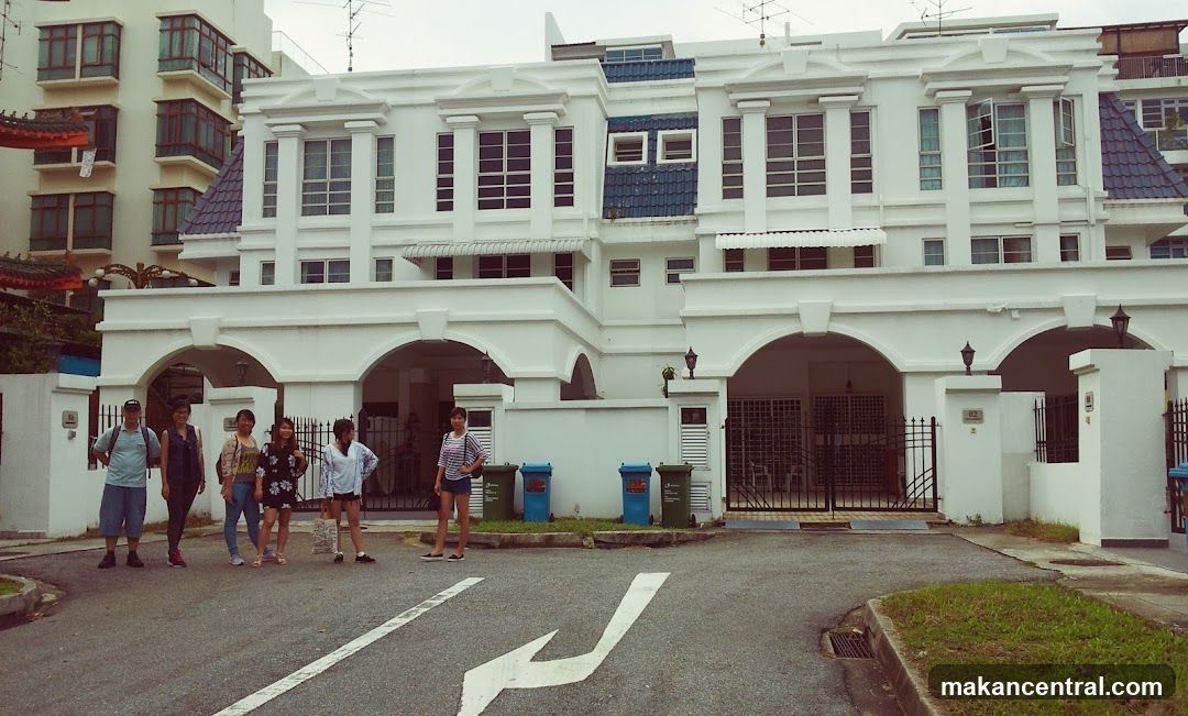 Group of people standing in front of a building