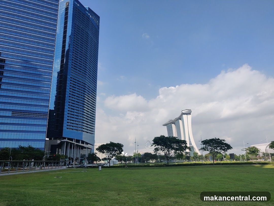 Modern Cityscape with Green Space