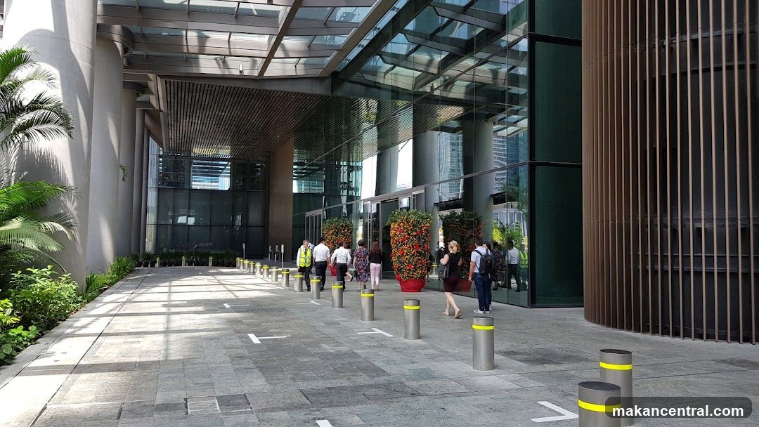 Modern Building Entrance with People
