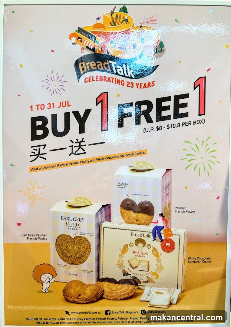 BreadTalk Buy 1 Free 1 Promotion