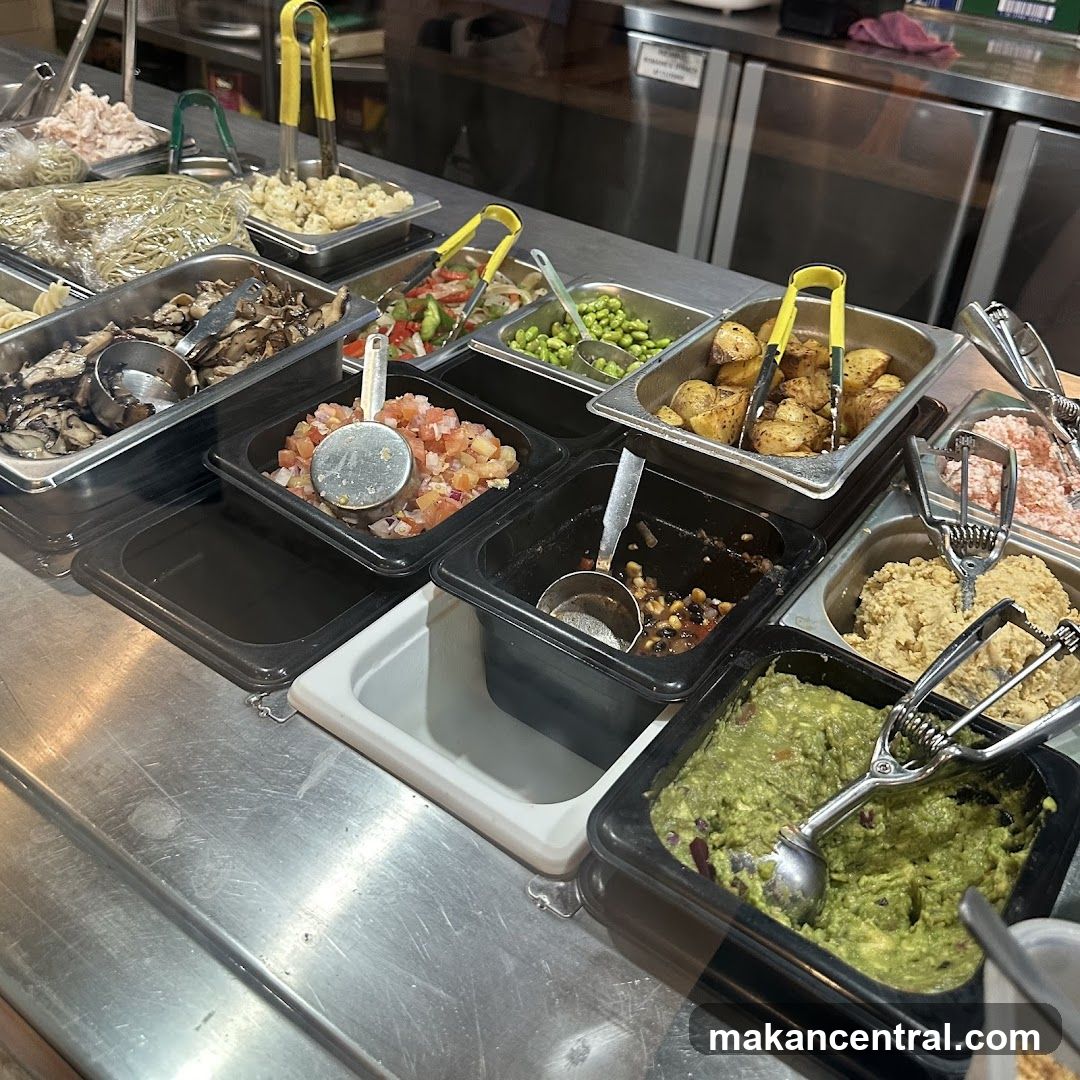 Food Bar with Various Toppings