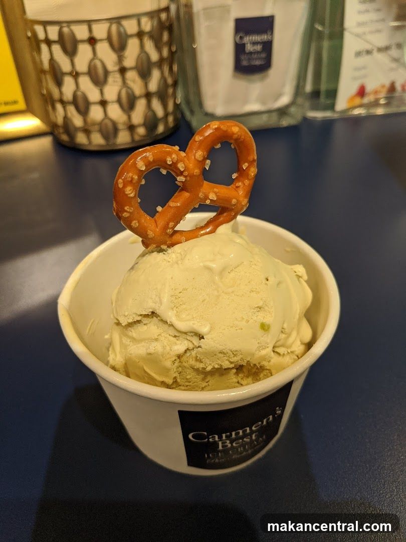 Ice Cream with Pretzel