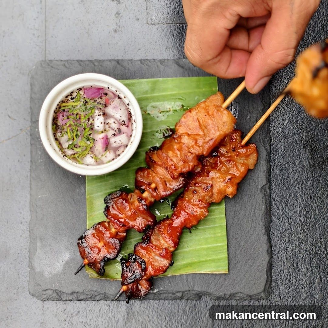 Pork Skewers with Dipping Sauce