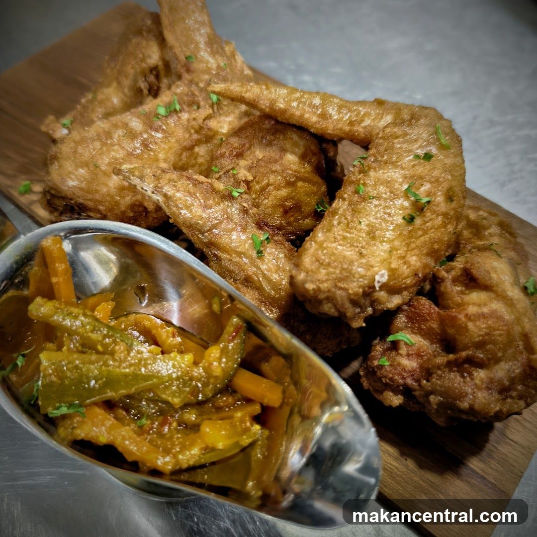 Fried Chicken Wings with Pickled Vegetables