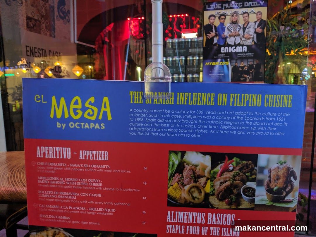 El Mesa by Octapas Menu