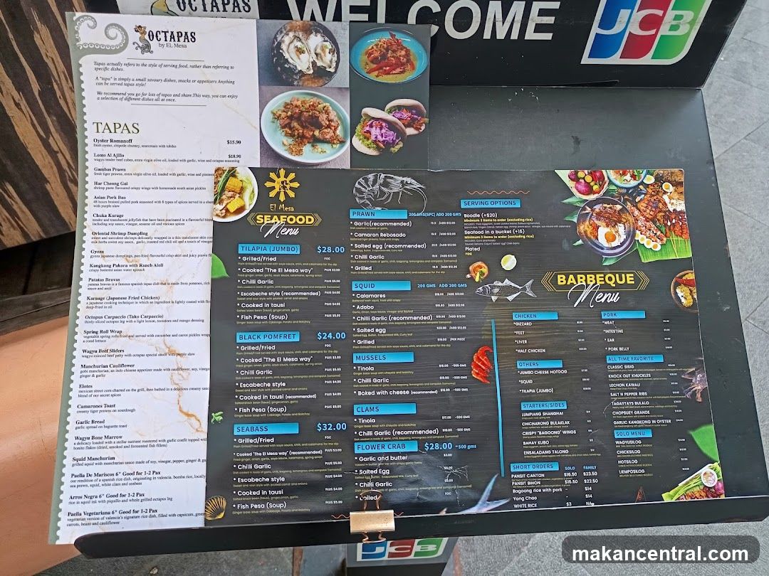 OCTAPAS by El Mesa Seafood Menu