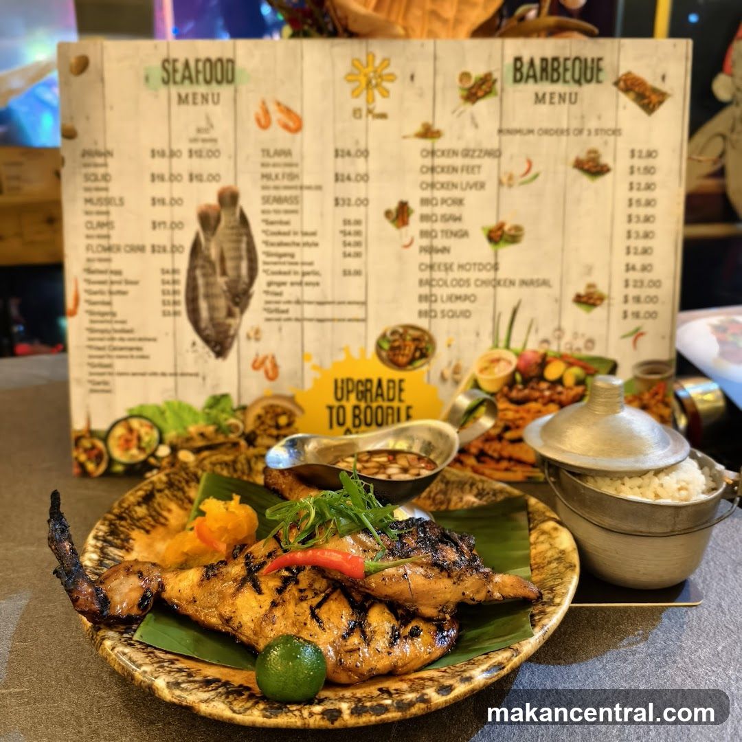 Grilled Chicken and Seafood Menu