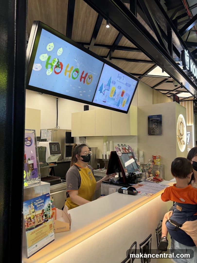 Counter with staff and digital menu
