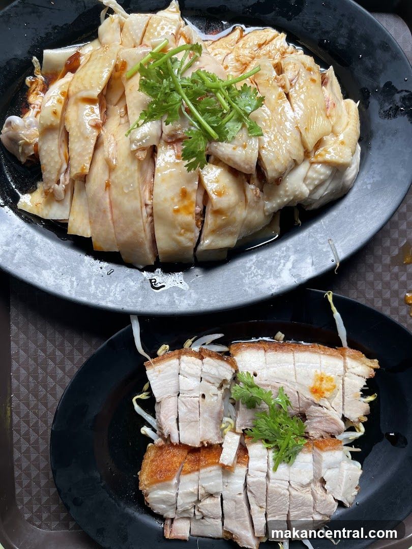 Hainanese Chicken and Roasted Pork Belly