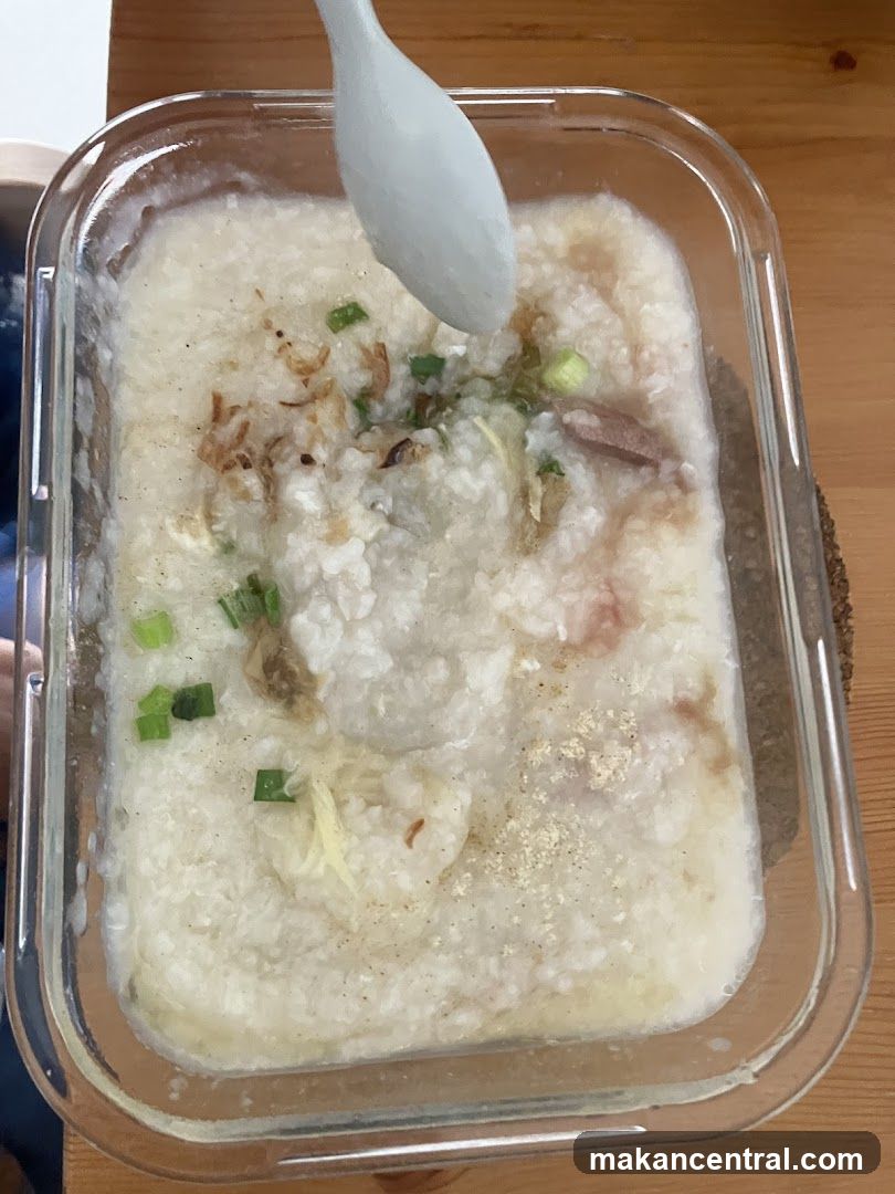 Congee with toppings