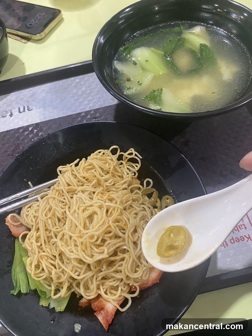 Noodles with Soup and Condiments