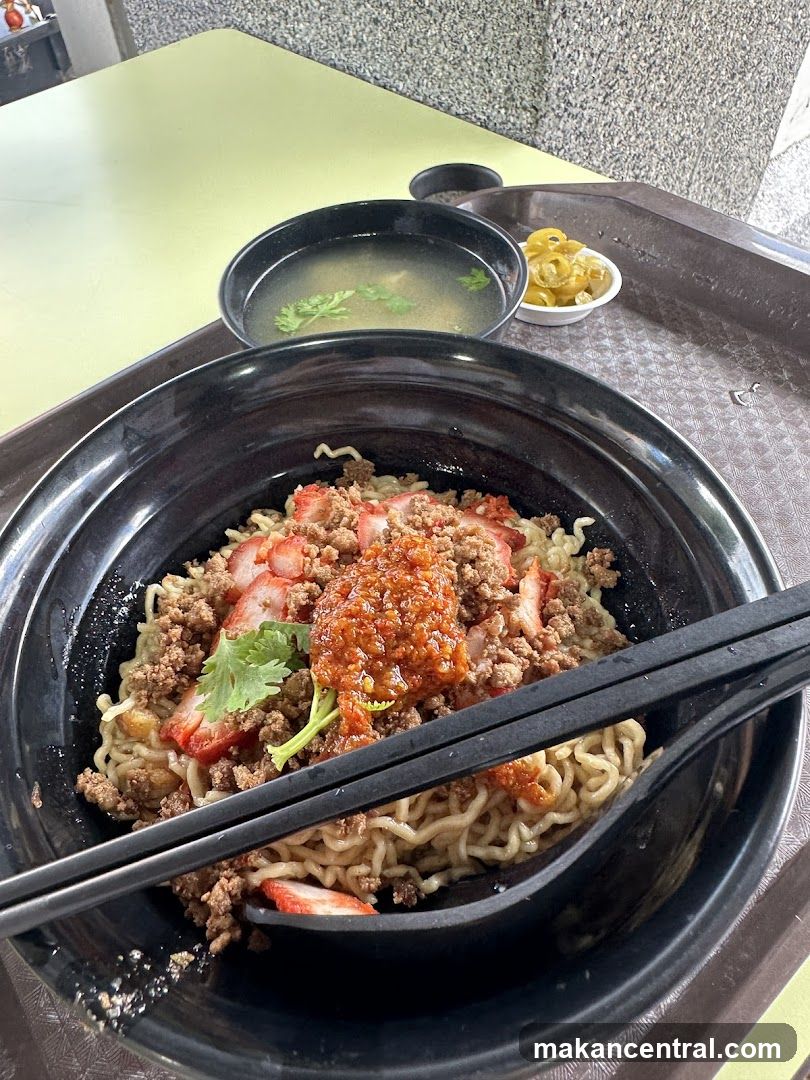 Noodles with Char Siu and Minced Meat