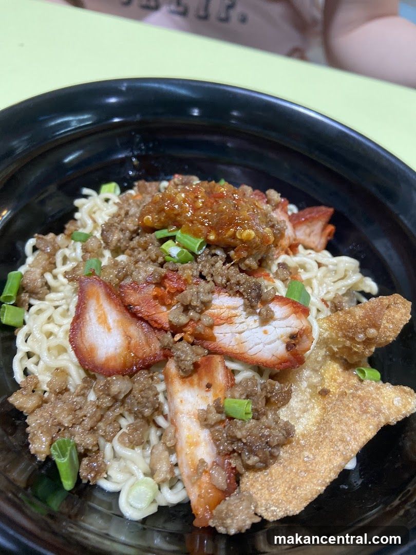 Noodles with Char Siu and Minced Meat