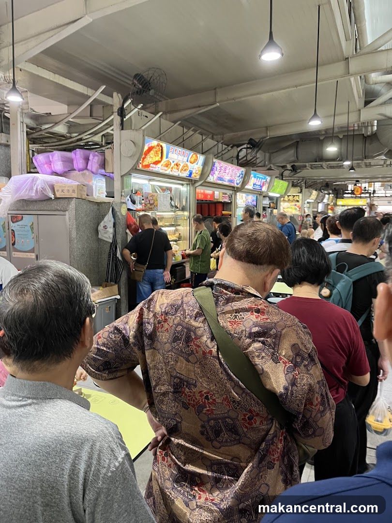 Food stalls with customers