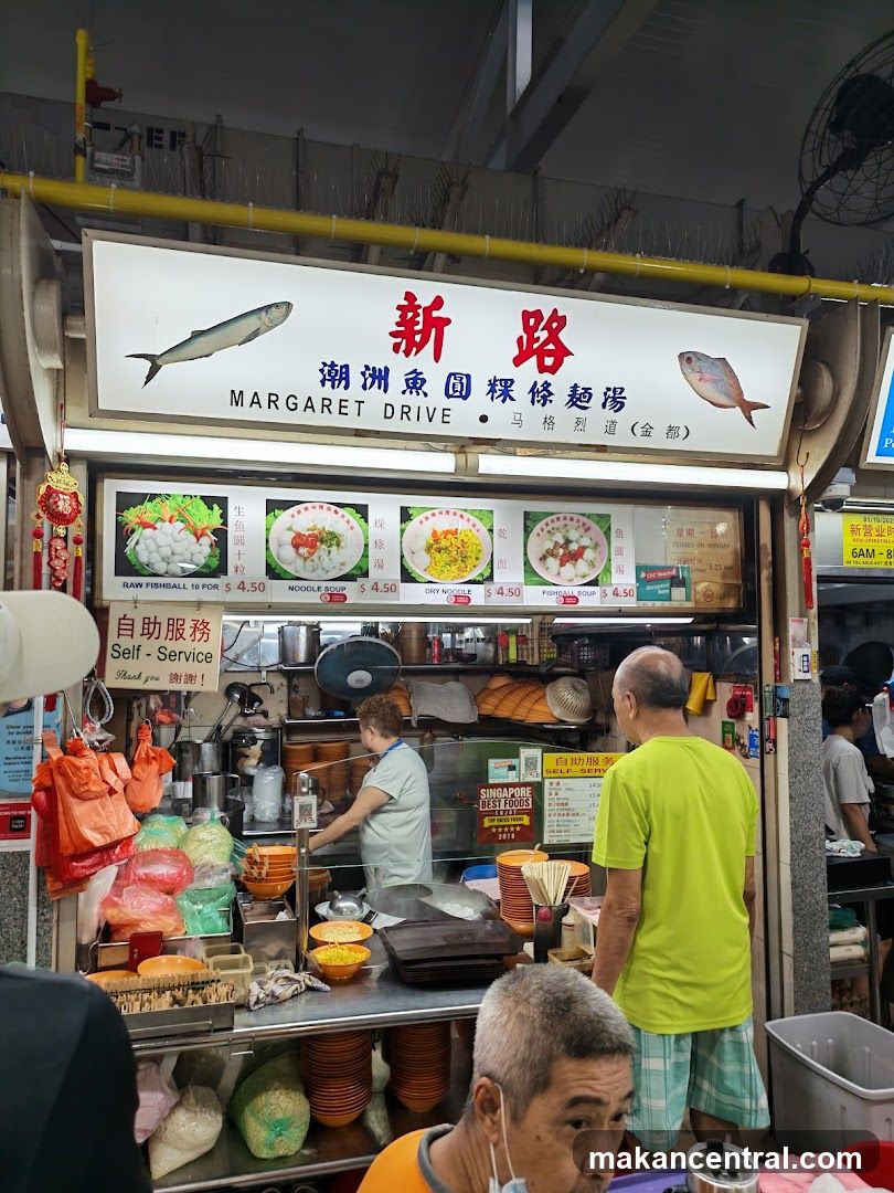 Food Stall with Menu and Customers