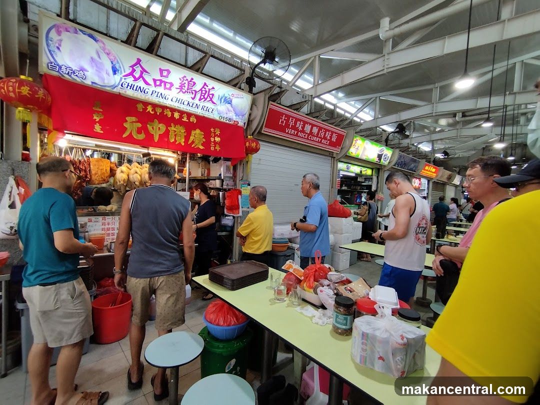 Hawker Stall with Food and People