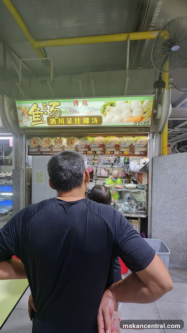 Food stall with menu