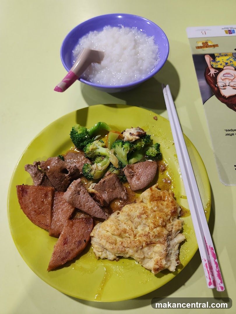 Congee with side dishes