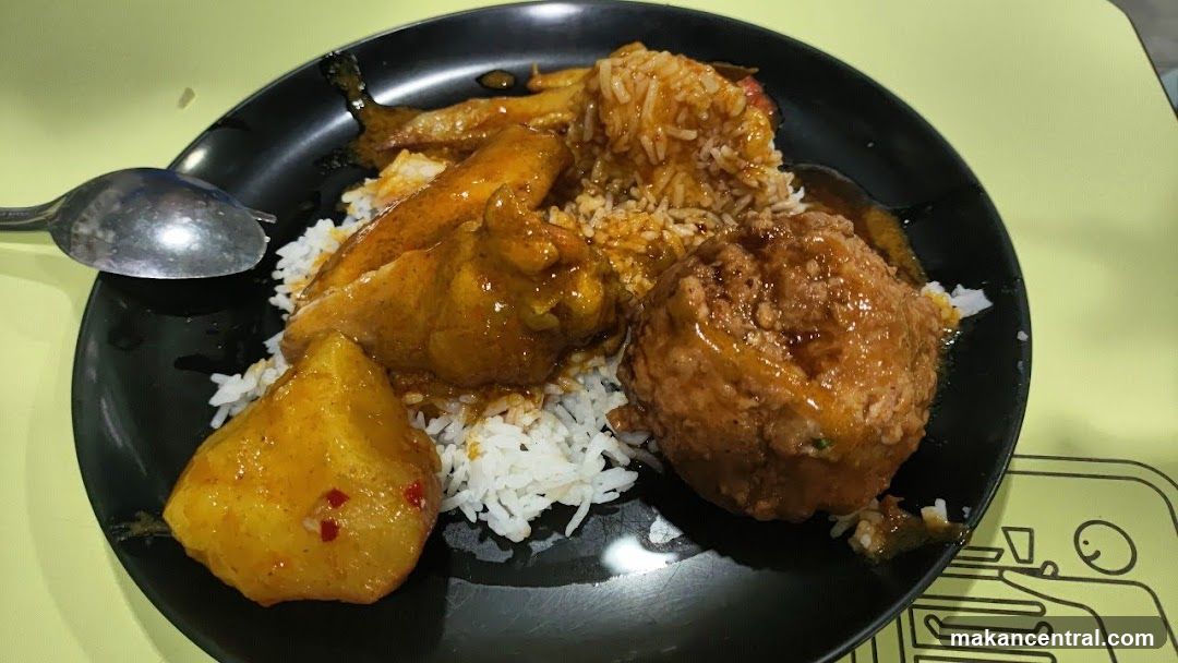Plate of Rice with Curry Dishes