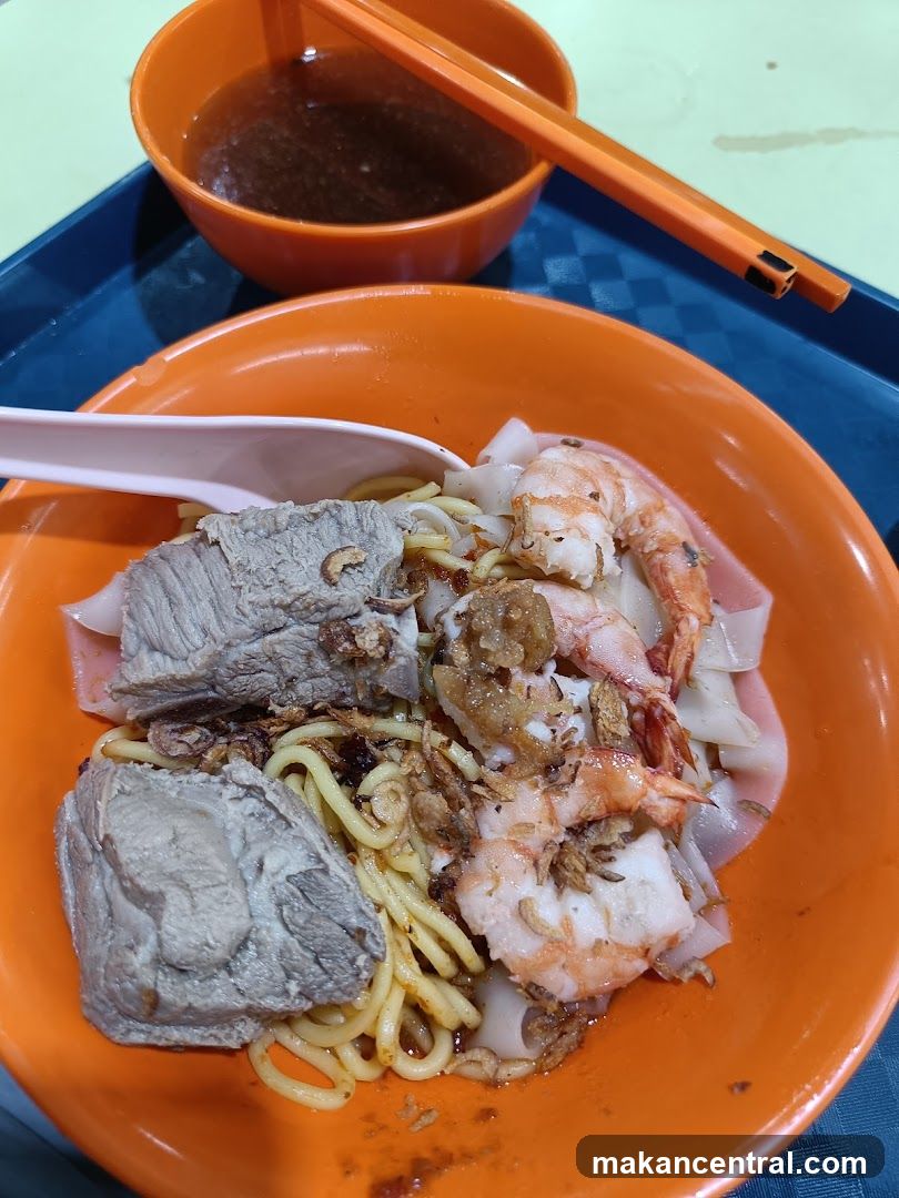 Noodles with Meat and Shrimp