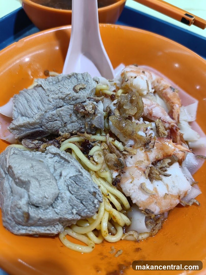 Noodles with Meat and Shrimp