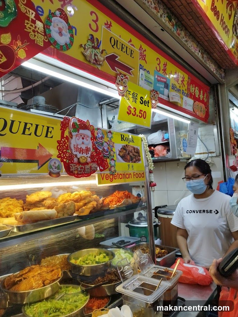 Food Stall with Christmas Decorations