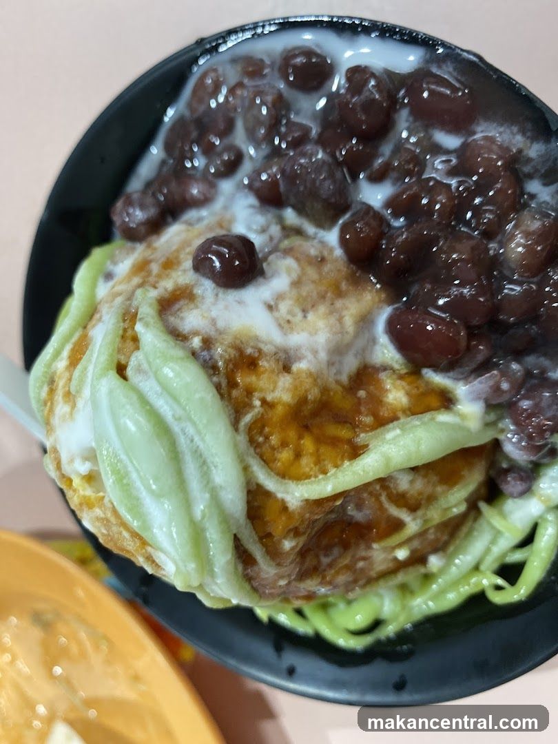 Dessert with Red Beans and Green Jelly