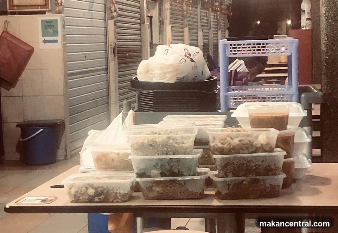 Food containers on a table