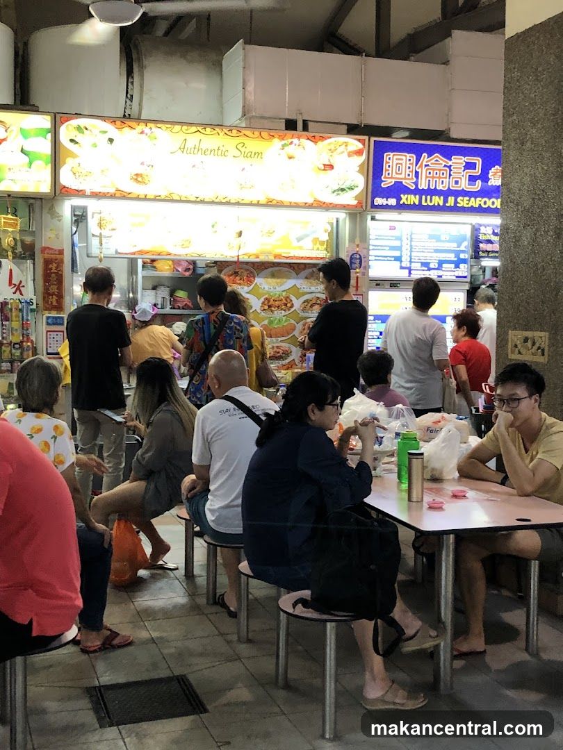 Food court with diners