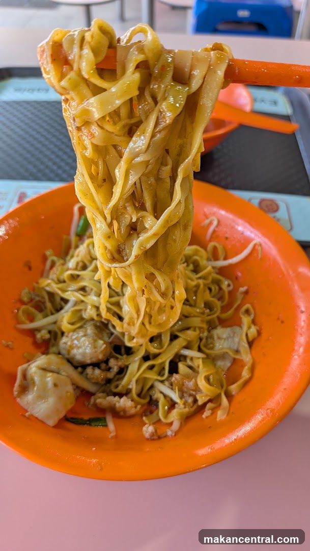 Noodles with dumplings
