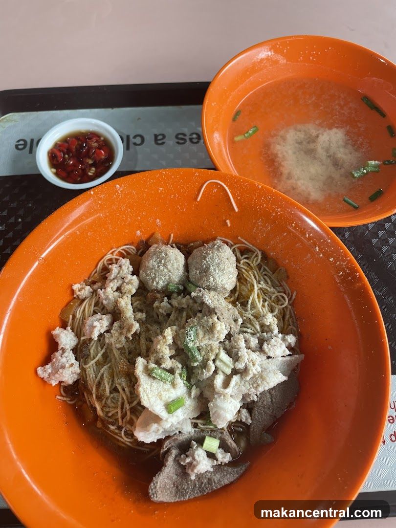 Noodles with Meat and Soup