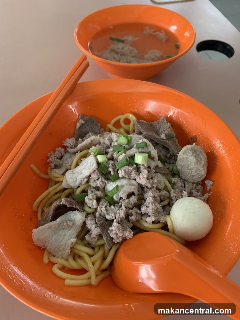 Noodles with Minced Meat and Sliced Pork