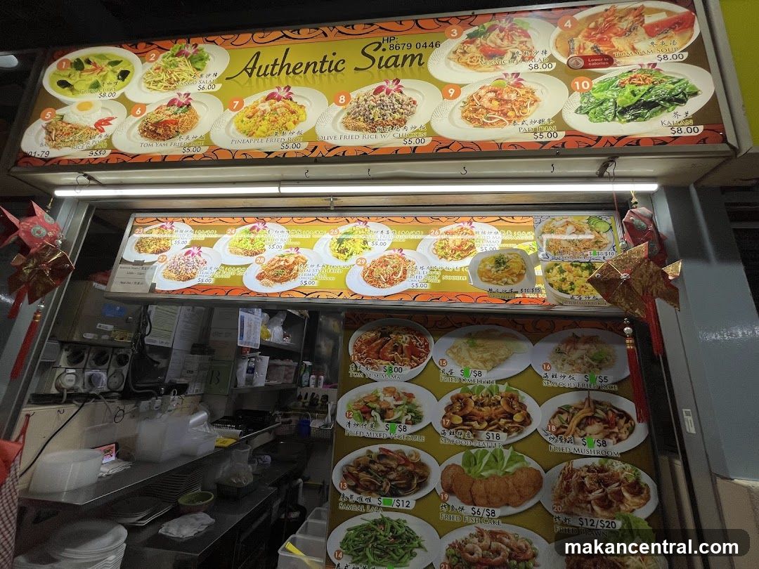 Thai Food Stall Menu