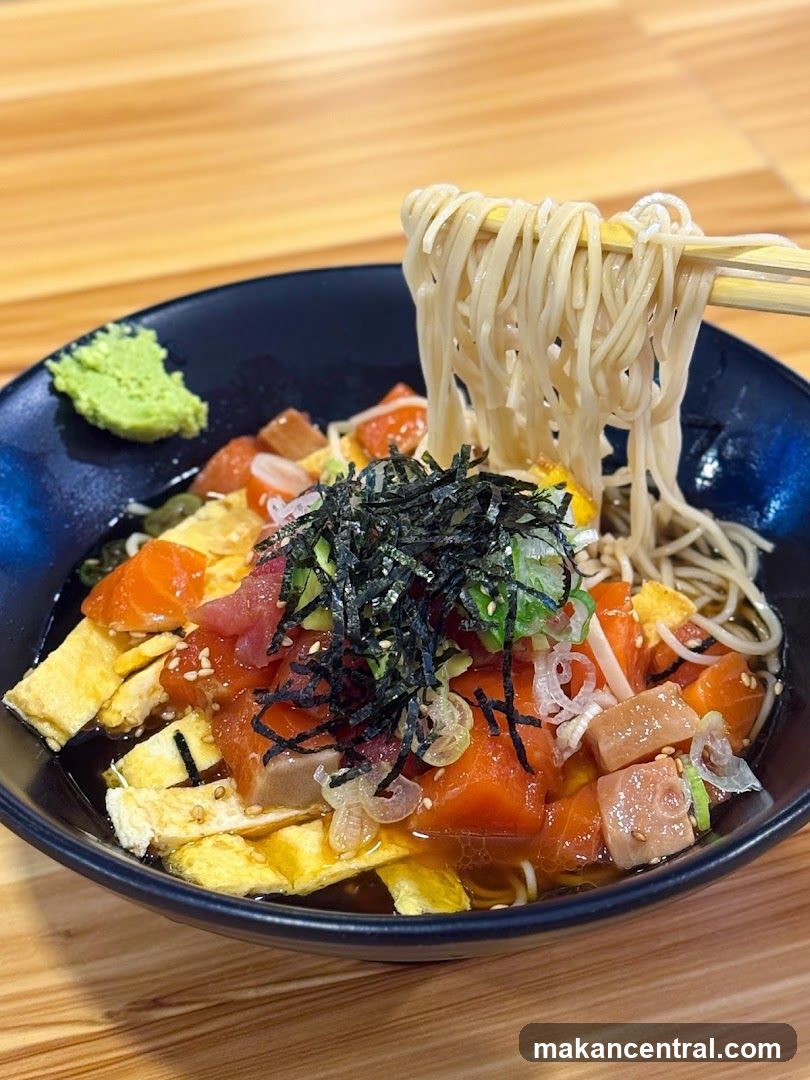 Soba Noodle Dish with Sashimi