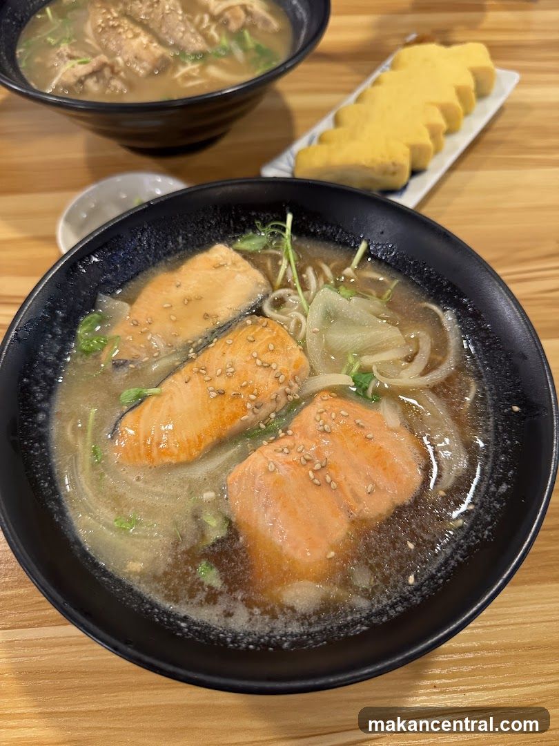 Salmon Ramen and Tamagoyaki