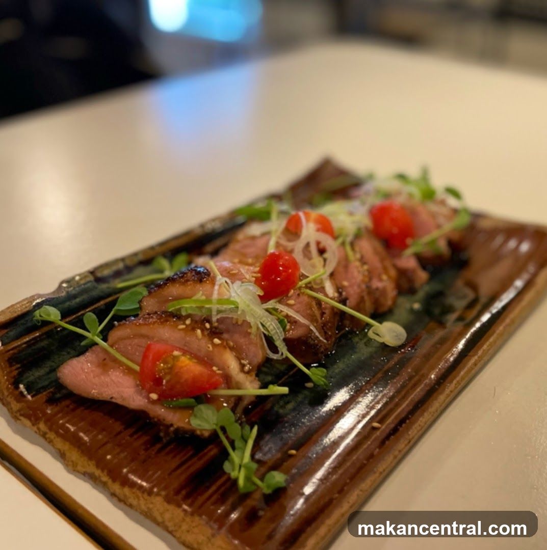 Sliced Duck Breast with Garnish