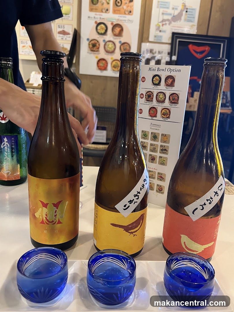 Sake Bottles and Tasting Glasses