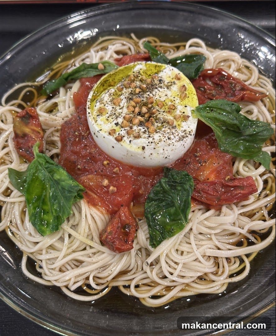 Noodle Dish with Burrata