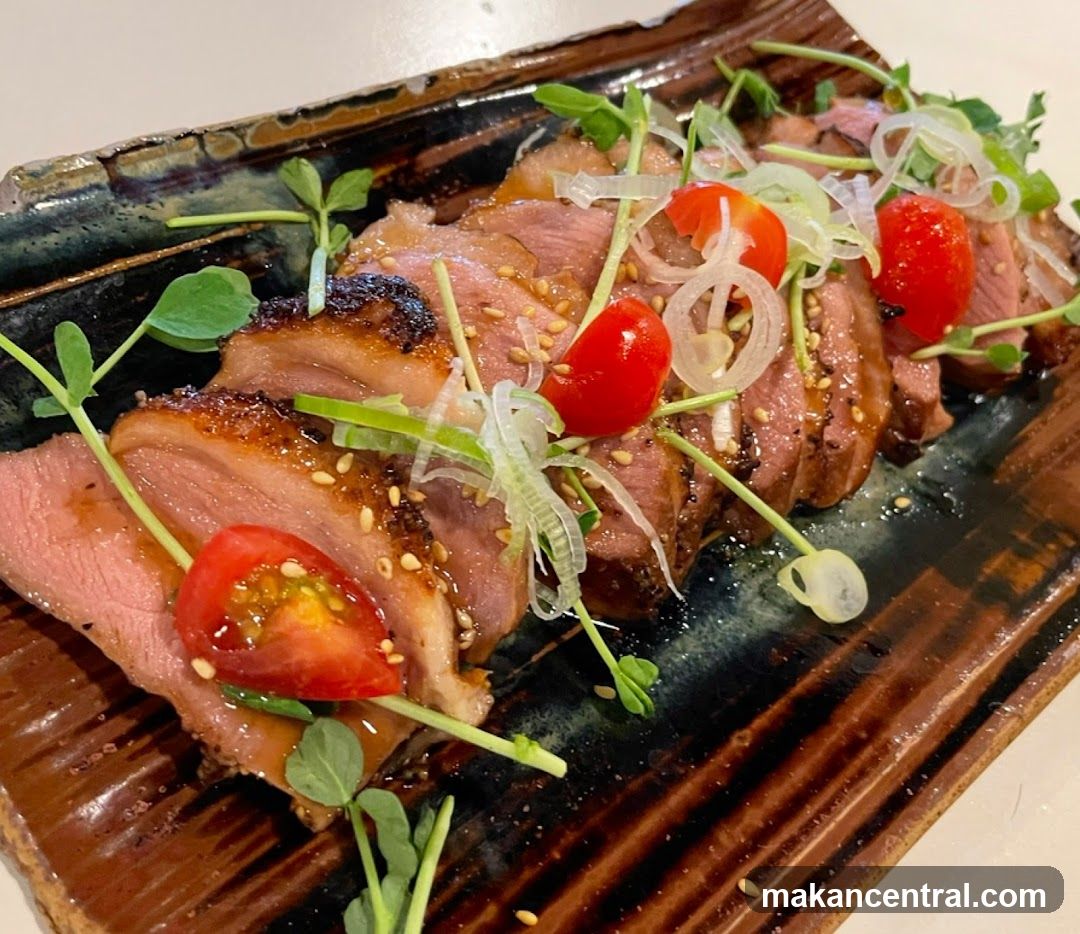 Sliced Duck Breast with Garnish