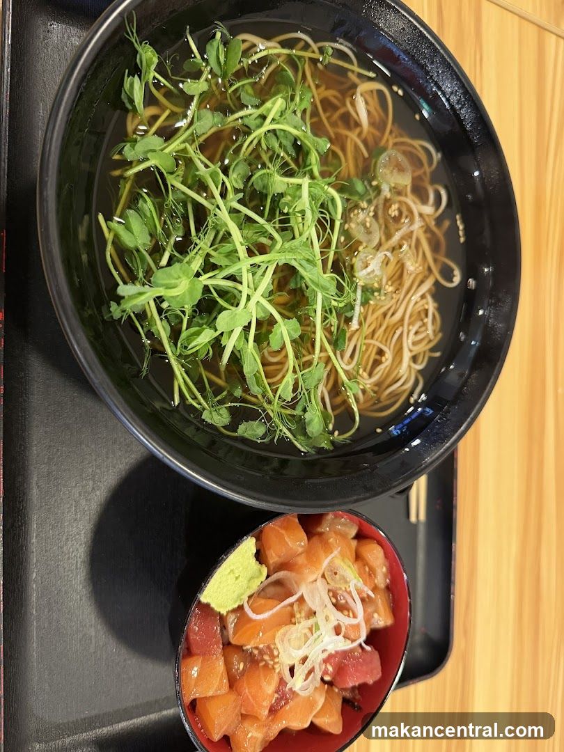 Soba Noodles and Chirashi Bowl