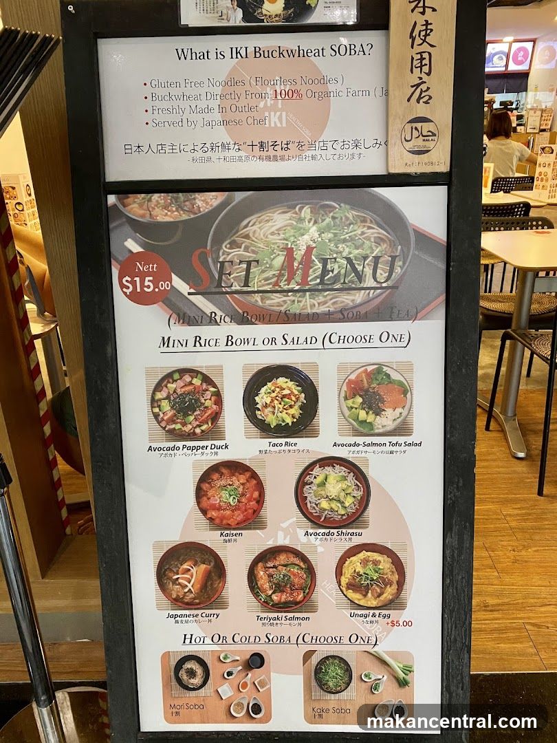 IKI Buckwheat SOBA Set Menu